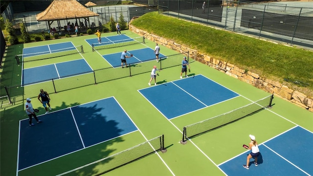 510 Boiling Springs Rd, Sapphire, NC 28774 - view of tennis court featuring a gazebo and community basketball court
