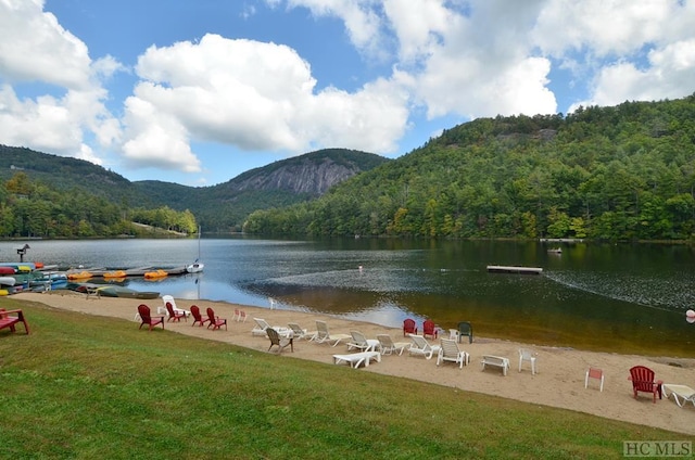 view of water feature featuring a mountain view