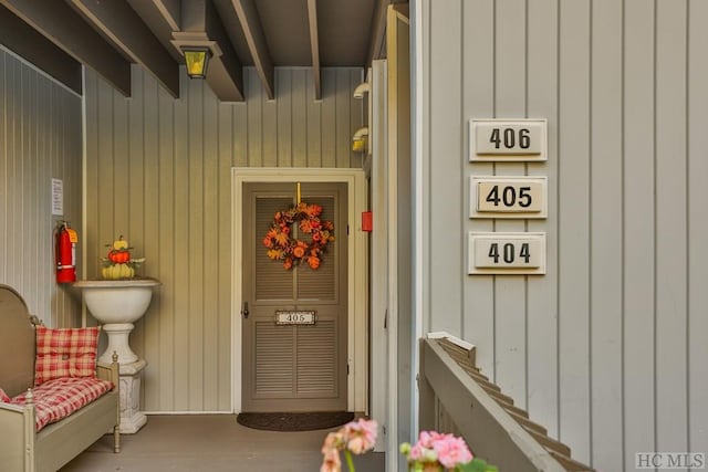 view of doorway to property