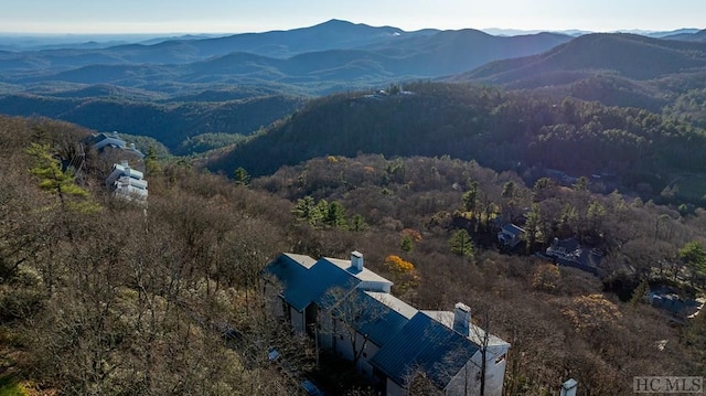 aerial view featuring a mountain view