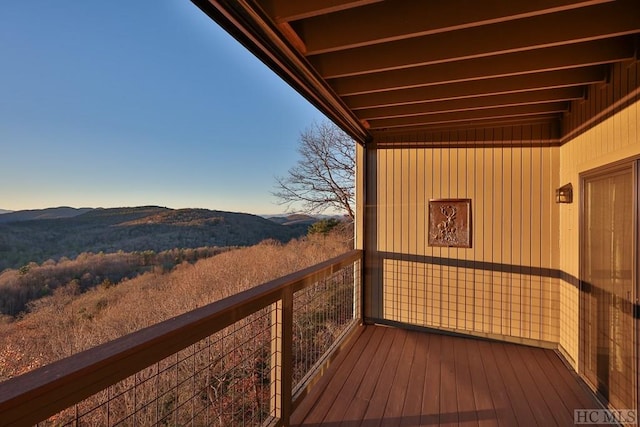 balcony with a mountain view