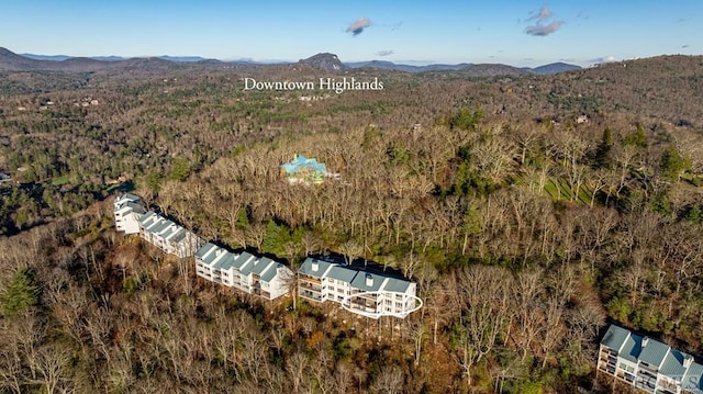 aerial view featuring a mountain view