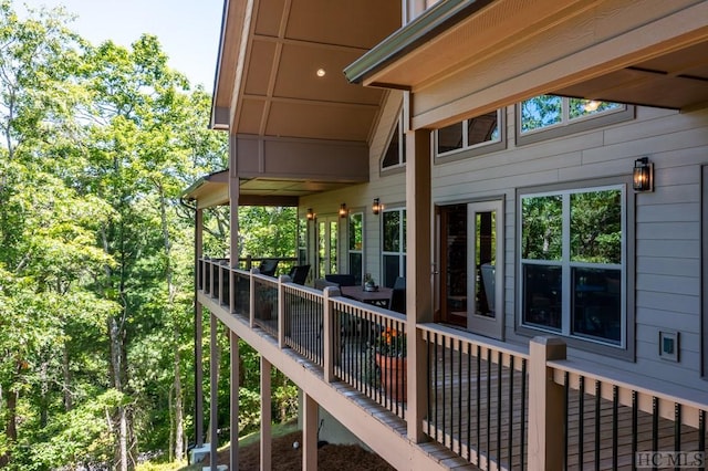 view of wooden terrace