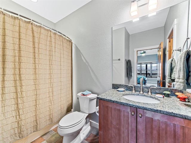 130 Cross Vine Dr, Tuckasegee, NC 28783 - full bath with toilet, a shower with shower curtain, and vanity