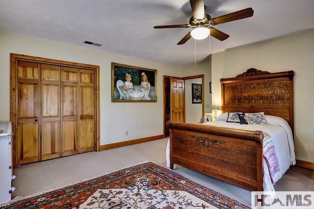 129 Cedar Creek Rd, Glenville, NC 28736 - carpeted bedroom featuring baseboards and a ceiling fan