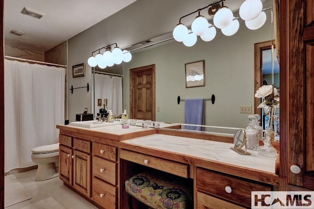 129 Cedar Creek Rd, Glenville, NC 28736 - full bath featuring vanity, tile patterned floors, and curtained shower