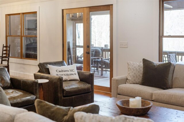 1034 E Rochester Dr, Cashiers, NC 28717 - living room featuring wood finished floors