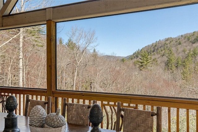 1034 E Rochester Dr, Cashiers, NC 28717 - sunroom / solarium featuring a mountain view