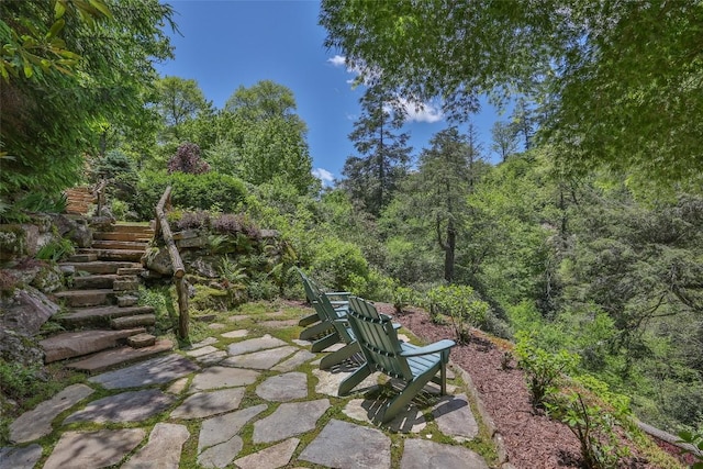 131 Big Creek Ln, Highlands, NC 28741 - view of patio featuring stairs