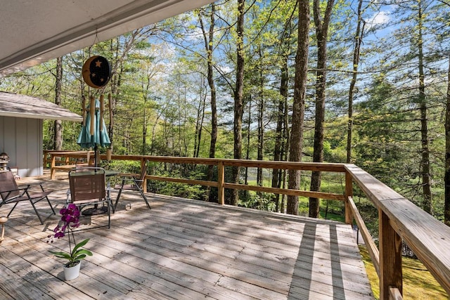view of wooden terrace