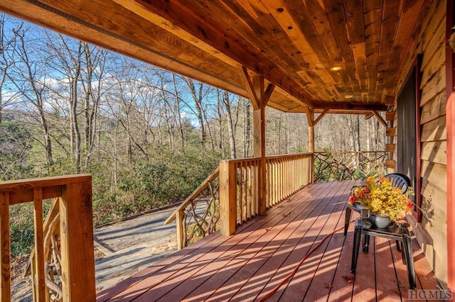 view of wooden terrace