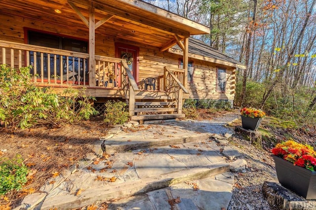 view of patio / terrace featuring covered porch