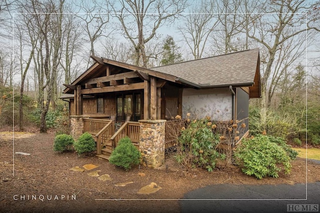 view of front of home with a porch