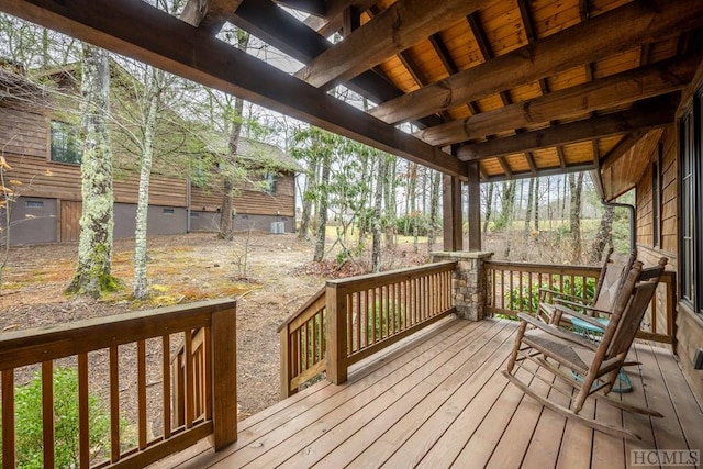 view of wooden terrace