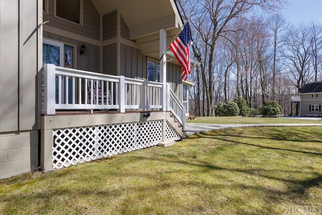 view of home's exterior featuring a yard