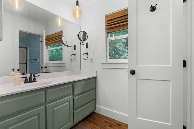 86 Beech Ct, Sapphire, NC 28774 - bathroom with wood finished floors and vanity