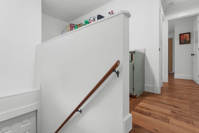 86 Beech Ct, Sapphire, NC 28774 - stairway with wood finished floors and baseboards