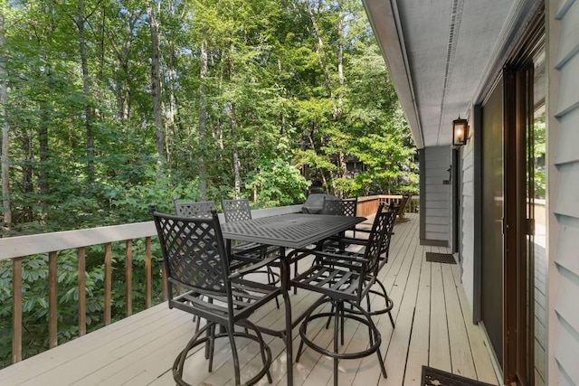 86 Beech Ct, Sapphire, NC 28774 - deck with outdoor dining space