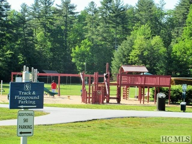 view of playground featuring a yard