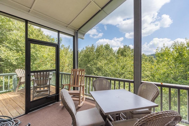 view of sunroom