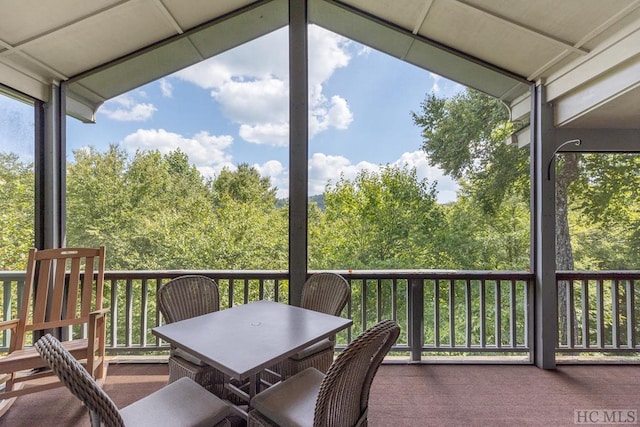 view of sunroom