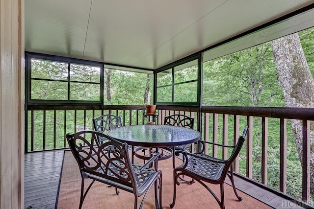 view of sunroom / solarium