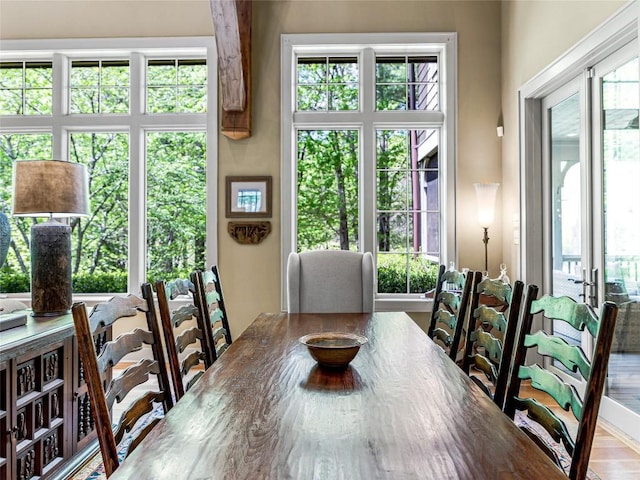 view of dining space