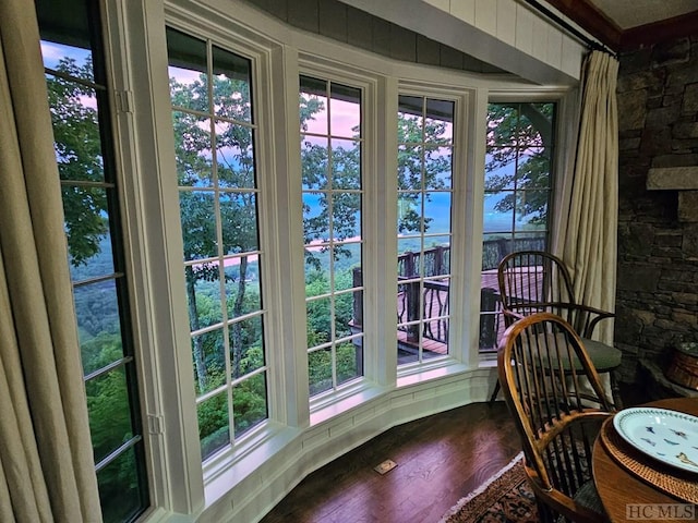 entryway featuring hardwood / wood-style floors