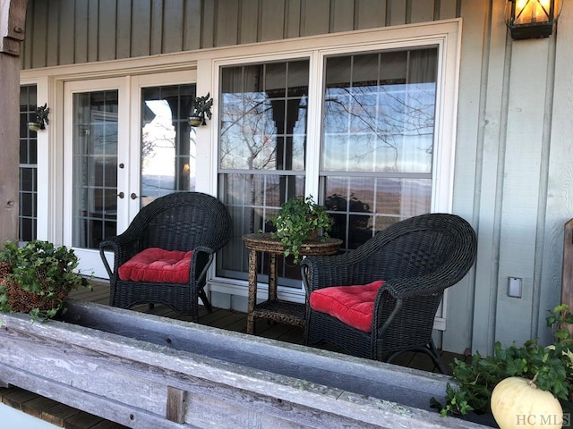 exterior space with french doors