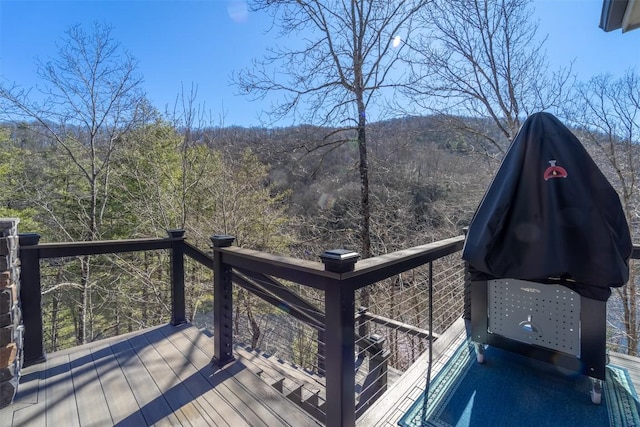 1132 Southshore Dr, Tuckasegee, NC 28783 - wooden deck featuring a view of trees