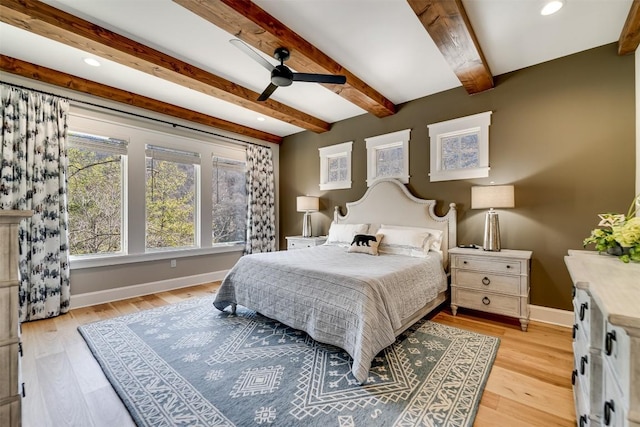 1132 Southshore Dr, Tuckasegee, NC 28783 - bedroom with light wood-style floors, baseboards, and recessed lighting