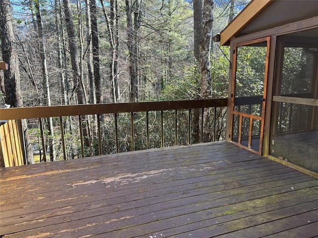 view of wooden terrace