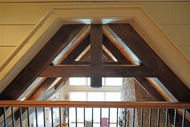detailed view of beam ceiling