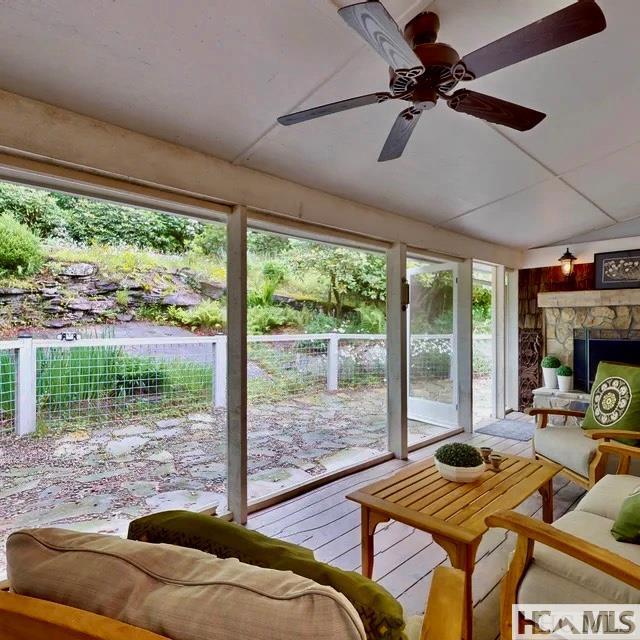 view of sunroom