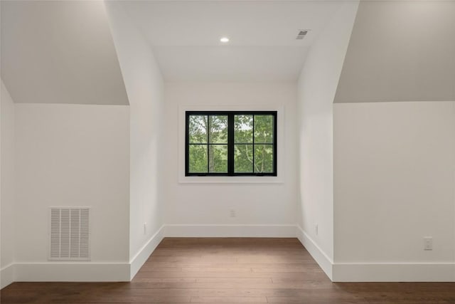 237 Glassy Rock Ln, Glenville, NC 28736 - additional living space featuring wood finished floors, vaulted ceiling, and recessed lighting