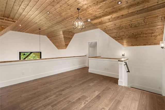 237 Glassy Rock Ln, Glenville, NC 28736 - additional living space featuring wooden ceiling, lofted ceiling, and wood finished floors