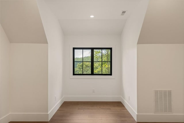 237 Glassy Rock Ln, Glenville, NC 28736 - bonus room with wood finished floors, vaulted ceiling, and recessed lighting