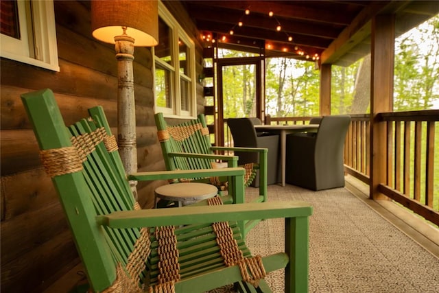 view of sunroom