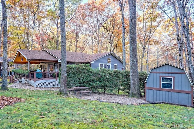 view of yard featuring a porch