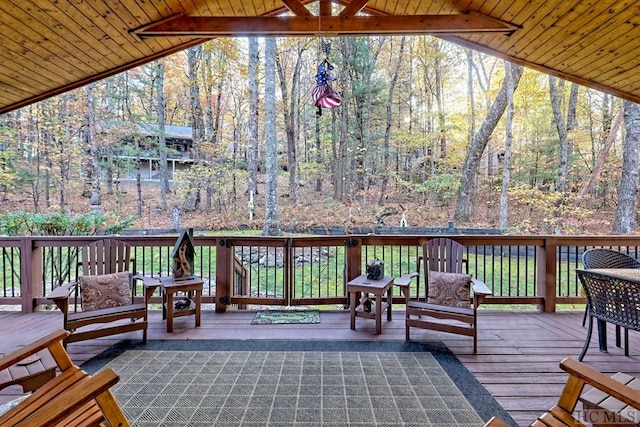 view of wooden terrace