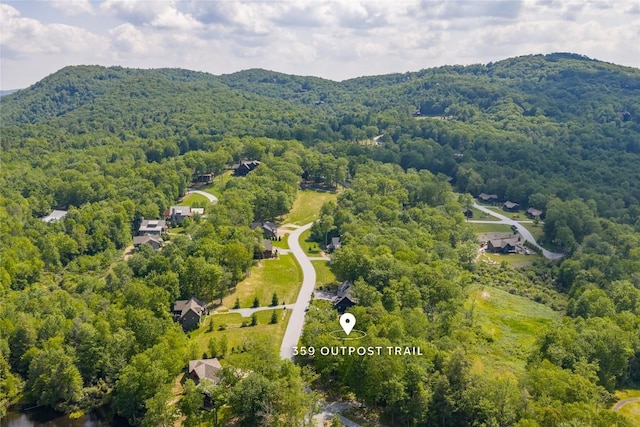 359 Outpost Trl, Glenville, NC 28736 - bird's eye view of a forest and mountains