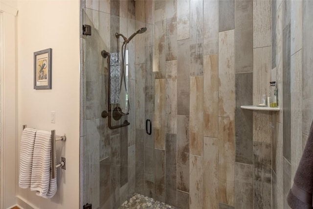 359 Outpost Trl, Glenville, NC 28736 - bathroom featuring a stall shower
