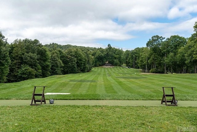 359 Outpost Trl, Glenville, NC 28736 - view of community featuring a yard and view of golf course