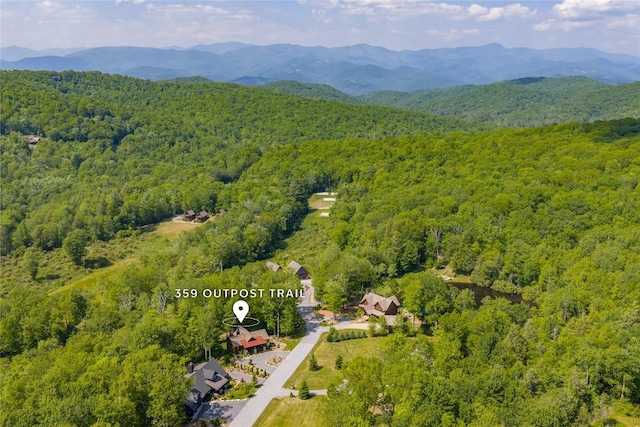 359 Outpost Trl, Glenville, NC 28736 - drone / aerial view of a forest and a mountainous background