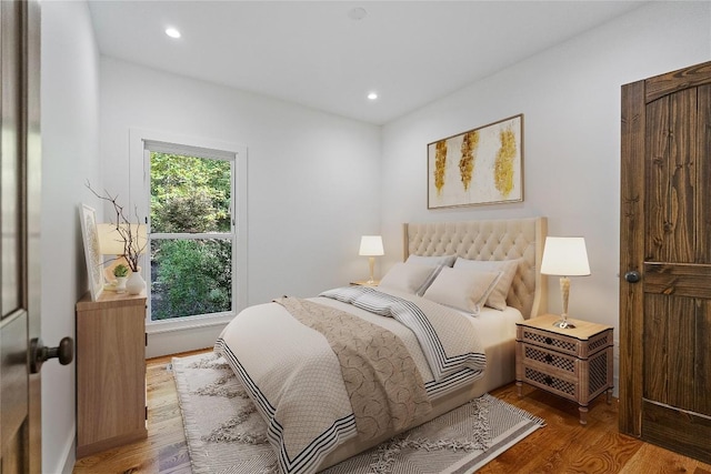 2147 Pilot Knob Rd, Glenville, NC 28736 - bedroom with recessed lighting and wood finished floors