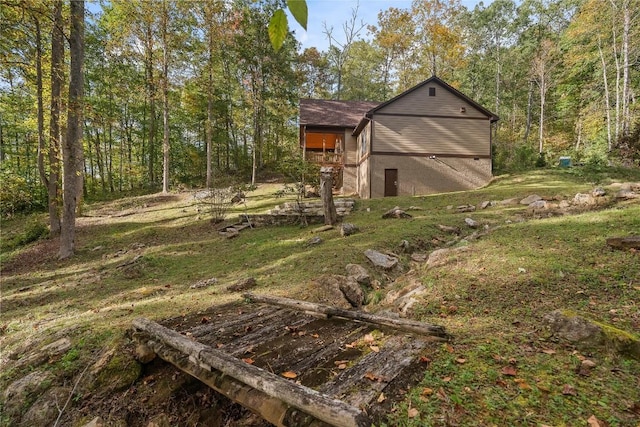 2147 Pilot Knob Rd, Glenville, NC 28736 - view of yard with a wooded view