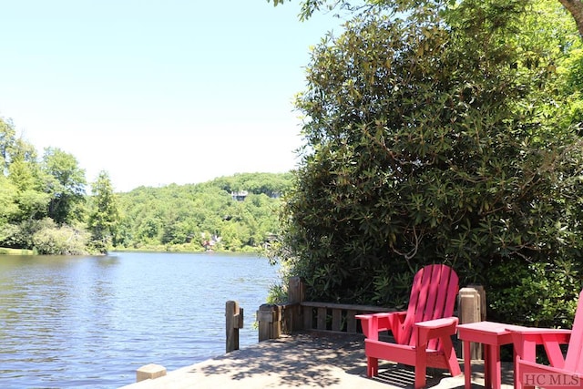 88 Lost Trl, Highlands, NC 28741 - dock area featuring a water view and a wooded view