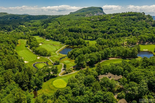 88 Lost Trl, Highlands, NC 28741 - bird's eye view of a water and mountain view, a local golf course, and a forest