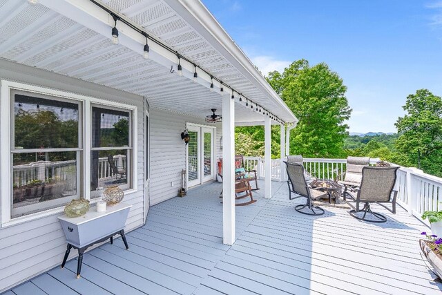 150 Lauren Ln, Franklin, NC 28734 - view of wooden terrace
