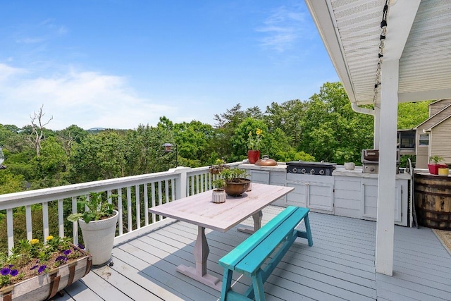 150 Lauren Ln, Franklin, NC 28734 - deck with area for grilling and outdoor dining area